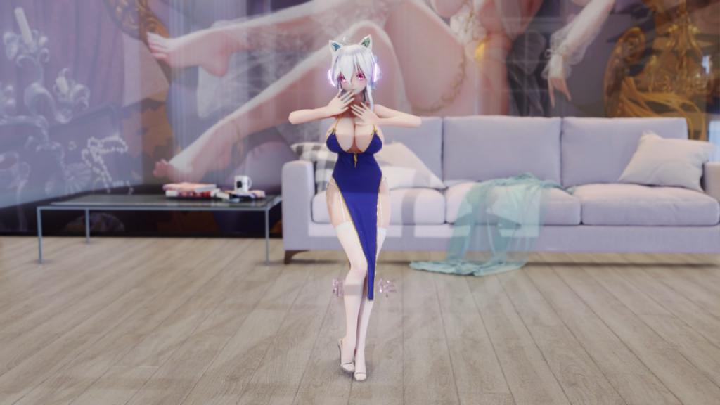 MMD92 旗袍白丝巨乳弱音SECRE被操到哭 浪叫颤抖汁液横流