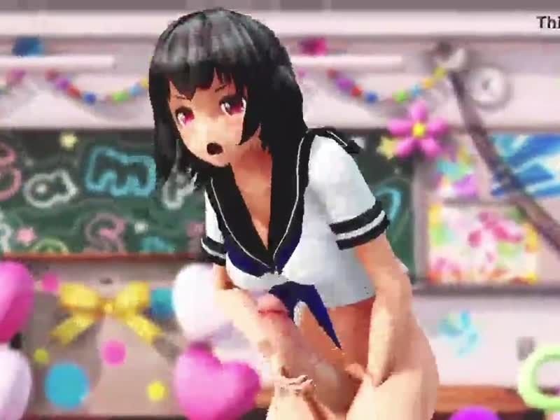 MMD-扶他 极品双性巨根美少女 淫荡自慰爆射白浊汁液