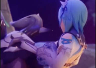 [3D] 优菈巨乳爆操，一步到胃狂干内射